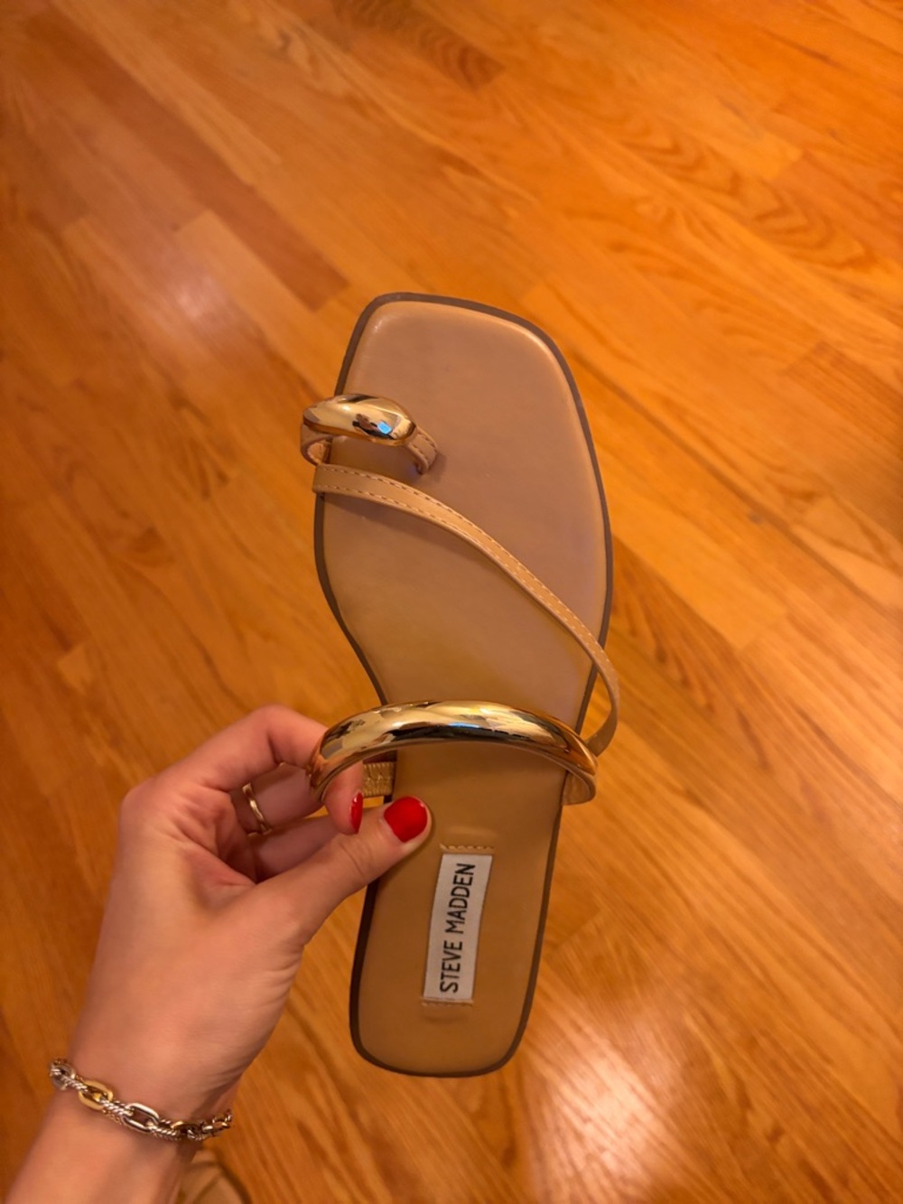 Steve Madden Tan Sandal with Gold